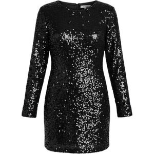 H&M Black Sequin A-Line Mini Dress XS